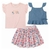 Conjunto 3 Peças Saia Floral Verão Calvin Klein Kids