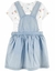 Salopete Infantil Denim Jeans Blusa Carter´s - comprar online