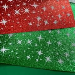 Folha de eva Glitter Floco de neve