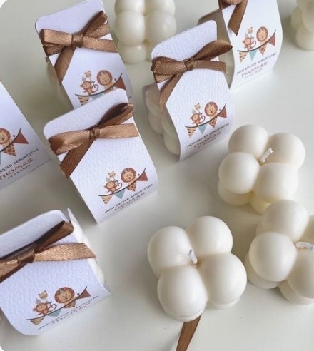 40 uni Mini Vela Bublle Aromática - Personalizada