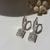 Argollas Baguette con strass - Niña Lino