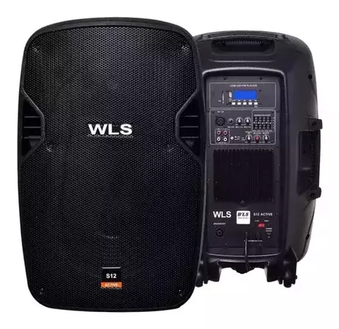 Caixa De Som Ativa Wls S12 Bluetooth 250w Rms Usb Fm Cor Preto 110V/220V