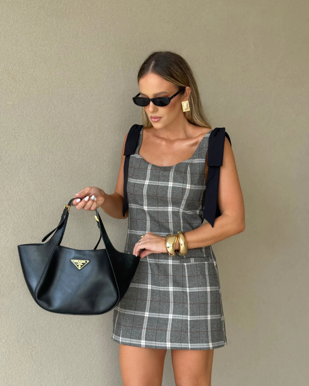 Vestido Alfaiataria Xadrez Heloísa