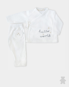 BATITA Y PANTALON PINTITAS HELLO WORLD-4037035