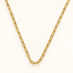 Corrente Masculina Elo Cartier Alongado 3MM Banho Ouro - 65cm