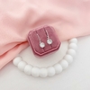 Brinco Argolinha Clic Zirconia Banhado a Prata - Cor Cristal