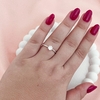 Anel Solitatio Zirconia Cristal 5mm Banhado a Prata - Tamanho 22