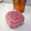 Anel Solitário Zirconia 5mm Rosa Claro Banhado a Prata nº20