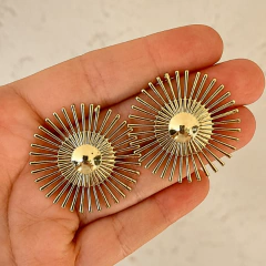 Brinco Circulo Moderno Banho Ouro na internet