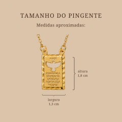 Escapulário Medalha das Virtudes Banhado a Ouro - loja online