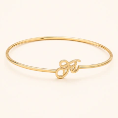 Bracelete Fé Banho Ouro