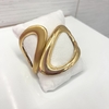 Bracelete Vazado Fosco e Brilhante Folheado a Ouro 18k
