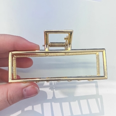 Presilha de Metal Modelo Retangulo Dourada