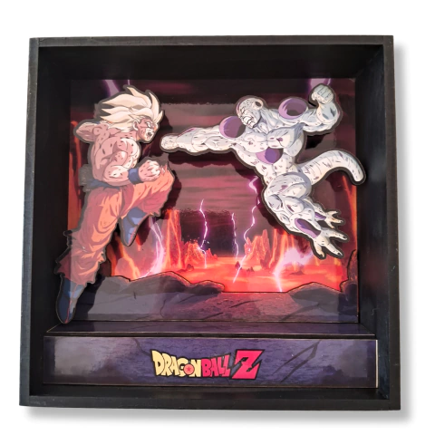 Cuadro 3D Dragon Ball - Goku vs Freezer