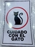 Cartel autoadhesivo - Gato (Modelo 3)