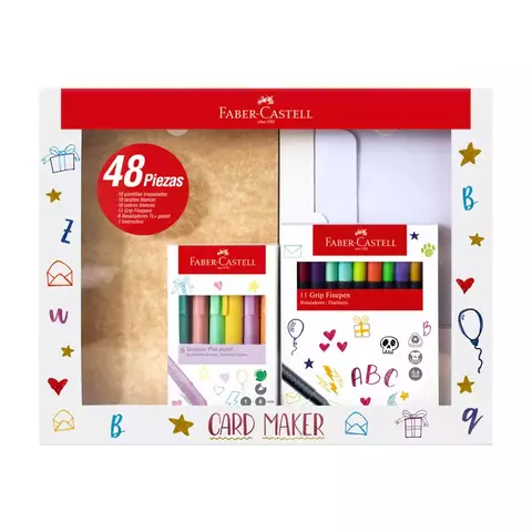 FABER-CASTELL Card Maker – Customized Card Set, 48 Pcs - buy online