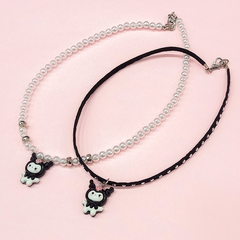 Collar de perlas Kuromi - comprar online