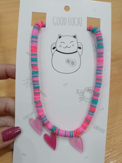 COLLAR FIMUS CON CORAZONES