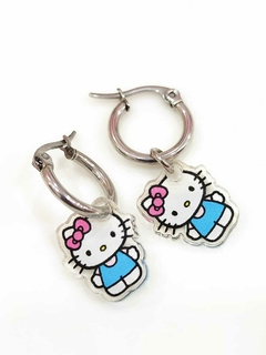 Conjunto Hello kitty en acero quirurgico plateado - comprar online