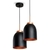 Pendente Oval Preto com Cobre Belly Iluminação na internet