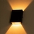 Arandela Quadrada Foco Slim com 2 focos Preta Belly Iluminação na internet