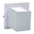 ARANDELA QUADRADA HALOPIN ALUMINIO VEDADA 10CM 2 FOCOS BELLY LUSTRE