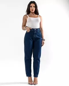 Calça Jeans Mom Feminina Cintura Alta Algodão - comprar online