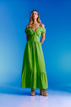 Vestido new midi com torcido