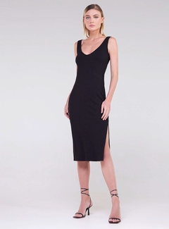 Vestido aisha midi decote V verde