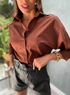 Camisa tricoline oversize - comprar online