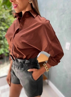 Camisa tricoline oversize - Famelle 
