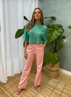 Calça pantalona alfaiataria linho na internet