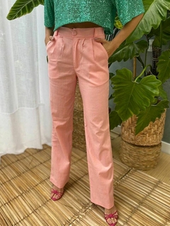 Calça pantalona alfaiataria linho - Famelle 