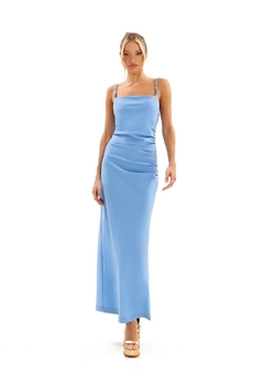 Vestido midi com alças
