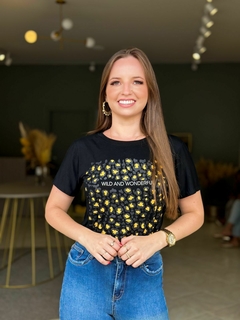T shirt estampa amarela