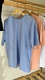 Remera oversize lisa celeste