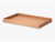Bandeja Decorativa Revest. PU Bege 38x25x4cm