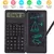 Calculadora científica com display de escrita e funções matemáticas visíveis, incluindo fórmulas e gráficos.