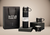 Kit de Café e Chá em Aço Inox 500ml com garrafa térmica e duas canecas em embalagem elegante.