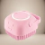 Escova Relax Pet rosa com design amigável, ideal para cuidados de pelagem de animais de estimação.