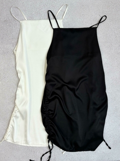 VESTIDO FRUNCE SATEN