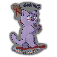 Stickers - Gato I swing both ways en internet