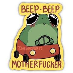 Sticker Vinilo - ranita beep beep