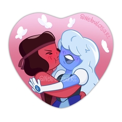 Pin corazón - Ruby y Safiro