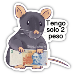 Sticker Vinilo - rata 2 pesos - comprar online