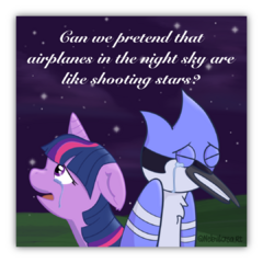 Sticker Vinilo - Mordecai y Twilight - comprar online