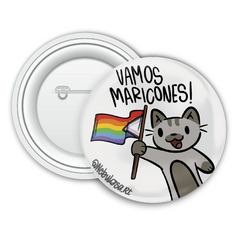 Pin - Gato vamos maricones! - nebulosa arts