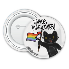 Imagen de Pin - Gato vamos maricones!