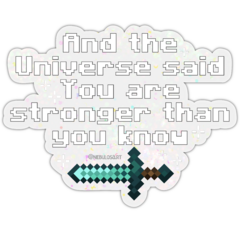 Stickers Vinilo Clear glitter - End poem Minecraft en internet