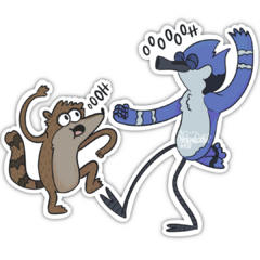 Stickers Vinilo - Mordecai y rigby - comprar online